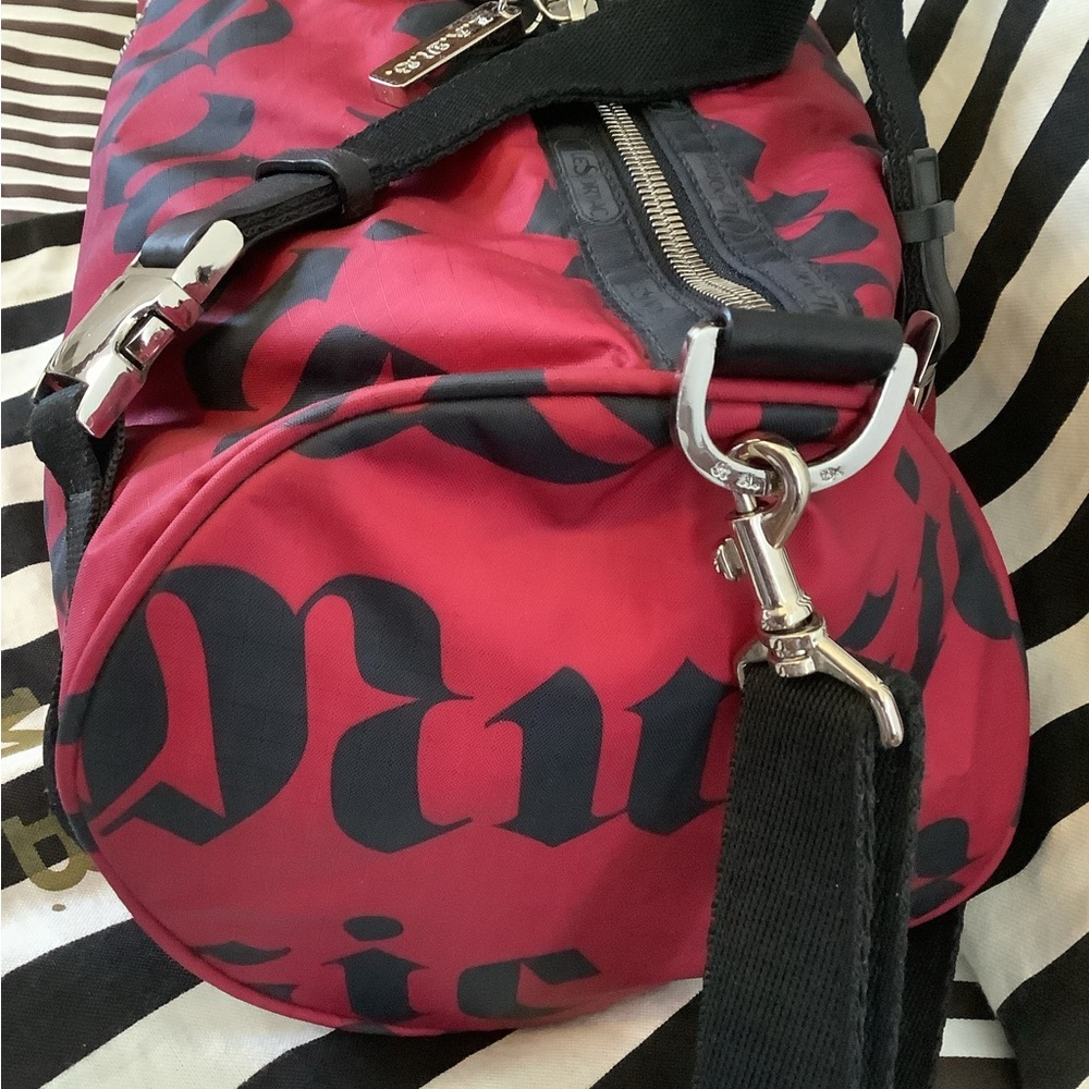 L.A.M.B. Red and Black Duffel Bag - Picture 5 of 7